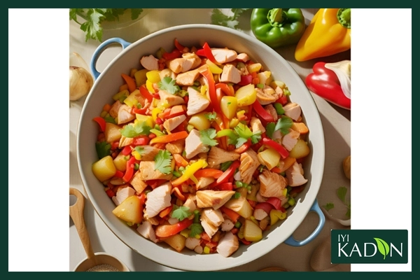 مرغ چیلی و سیب زمینی با اسپایس چیلی ایکادین